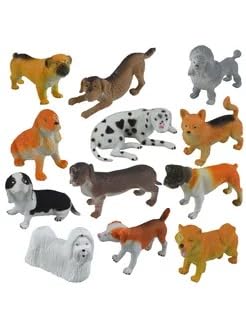 Image of Small Kids Sea & Wild Animal Toys Sets for Fun, Educational, Spark Imagination and Learning (Multi Choice Sets) (Mix Dogs) 12pcs