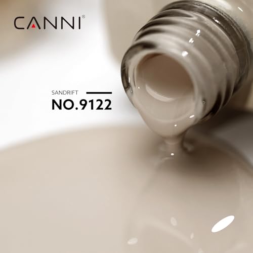 Image of CANNI Nude Gel Nail Polish, 1Pcs Nude Gel Polish Light Brown Color Nail Polish High Gloss Soak Off U V Nail Manicure Salon DIY