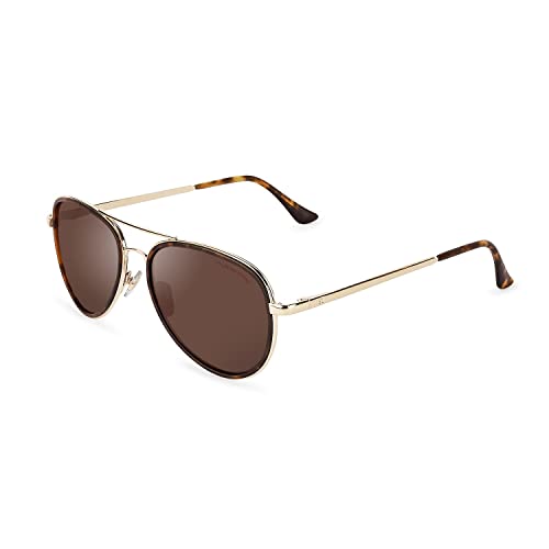 Clandestine - Gafas De Sol Unisex - Modelo A15 - Lentes De Nylon Hd Y Montura De Acero Inoxidable En Tr90 - Gold Matte Habana Dark Brown - Talla Única - 144 Mm X 51 Mm Clandestine - Gafas De Sol Unisex - Modelo A15 - Lentes De Nylon Hd Y Montura De Acero Inoxidable En Tr90 - Gold Matte Habana Dark Brown - Talla Única - 144 Mm X 51 Mm