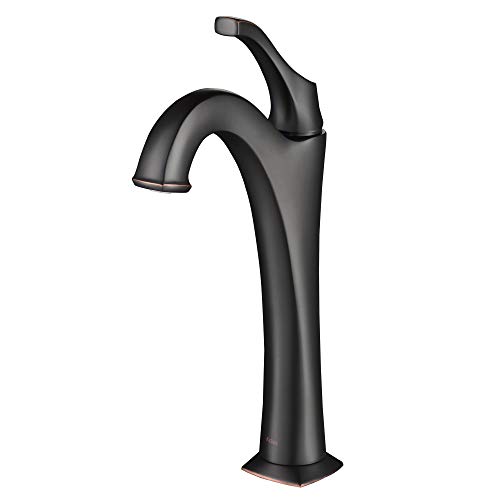 KRAUS KVF-1200ORB Arlo Single Handle Vessel Bathroom Faucet with Pop Up...