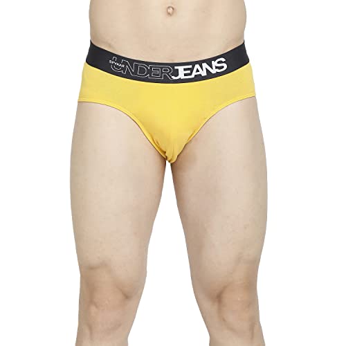 Image of Underjeans Men's Cotton Blend Regular Fit Solid Brief