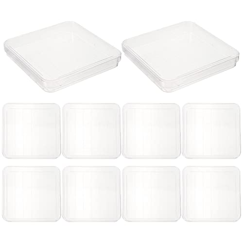 Experiment Plastic Petri Dishes 36 Grid Square Lab Petri Plate Dish Container Cell Culture Dishes Blood Agar Plates With Lids For Lab Science 10Pcs #TOP15