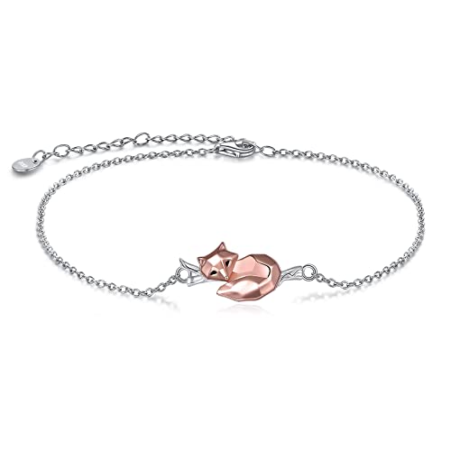 Bijoux bracelet renard argent origami cadeau de fête des mères pour maman et épouse