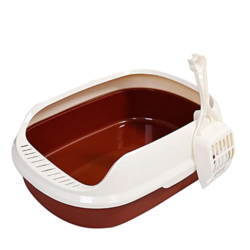 Cajas de Arena Mascota Perro Inodoro Gato Caja de Arena Caja Gato Perro Bandeja de Peluche Anti-Splash Toilette con la bastilla de Gato Pala Puppy Cat Indoor Home Sandbox Arenero ​Gatos
