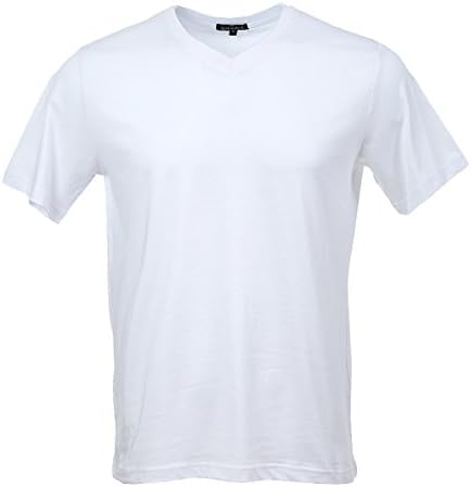 Rich Cotton V Neck (2XL, White)