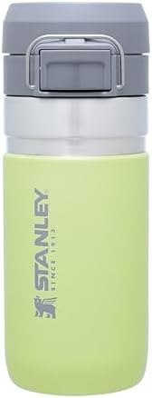 Stanley Quick Flip Trinkflasche Edelstahl 0.47L - Hält 7+ Stunden Kalt - Wasserflasche BPA-Frei - Spülmaschinenfest - Druckverschlussdeckel - Thermosflasche Auslaufsicher - Citron