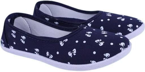 Latest Collection Women & Girls Printed Canvas Bellies | PU Sole Closed-Back Shoes | Pack of 1