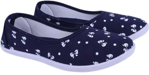 Latest Collection Women & Girls Printed Canvas Bellies | PU Sole Closed-Back Shoes | Pack of 1