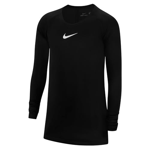 Nike Unisex niños Camiseta de Manga Larga, Black/White, M
