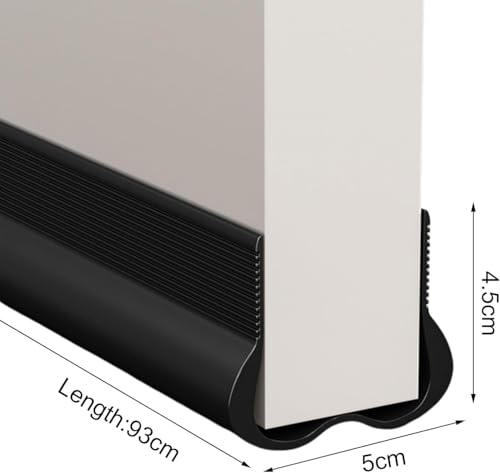 Image of Gap Filler for Door Bottom Seal Strip - Sound-Proof, Reduce Noise, Energy Saving Door Stopper for Reduce Door Dust, Insects Protector (Black)