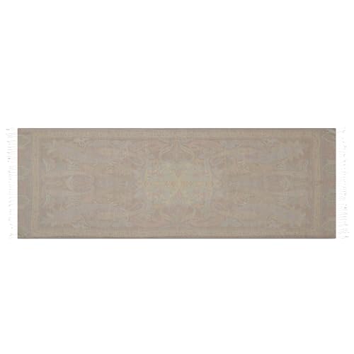Image of EH KANI GOLD & JAMAWAR SILK SUPER SOFT FLORAL & PAISLEY PASHMINA STOLE SCARF