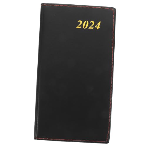 NUOLUX 年効率的ウィークリー手帳 黒色 英文周計画ノート 軽量コンパクト作業 学習用 リスト付きスケジュール管理メモ帳