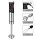 ProfiCook Stabmixer/Pürierstab/Handmixer | 2in1- Set | Edelstahl-Schneebesen | ideal für Smoothies/Cocktail/Babybrei/Sahne | mit viel Zubehör | leise | 1000 Watt | Edelstahl | PC-SMS 1226