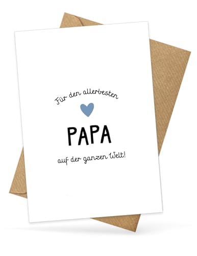 Koko Lora Grußkarte für den allerbesten Papa der Welt Karte zum Vatertag Geburtstagskarte bester Papa mit Umschlag