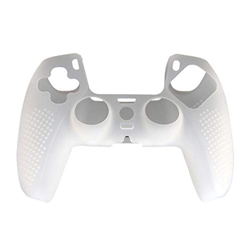 Patzbuch Gamepad - Funda de silicona antideslizante para Sony PS5 (blanco)