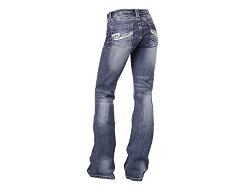 Stetson Women's 816 Fit White S Stitch Bootcut Jeans Plus Denim 18 L2