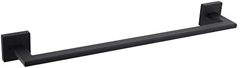 GERZ 18-Inch Bathroom Towel Bar SUS 304 Stainless Steel Towel Bar Contemporary Style Wall Mount for Bath Kitchen, Matte Black