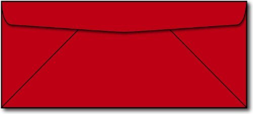 Rouge # 10 enveloppes – 50 enveloppes – 24,1 x 10,5 cm – Standard Rabat