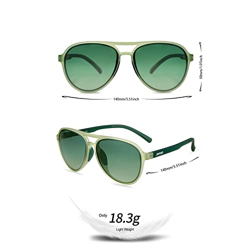 Image of Jefoo Polarized Aviator Sunglasses for Women Men Retro Trendy Sports Sunglasses for Outdoor UV400 Protection