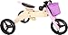Training Bike/Trike (Pink) by Small Foot – Wooden 2-in1 Tricycle/Balance Bike with Basket - Adjustable Height Seat with Ergonomic Handles - Encourages Kids Balance & Coordination -Ages 12+ Months