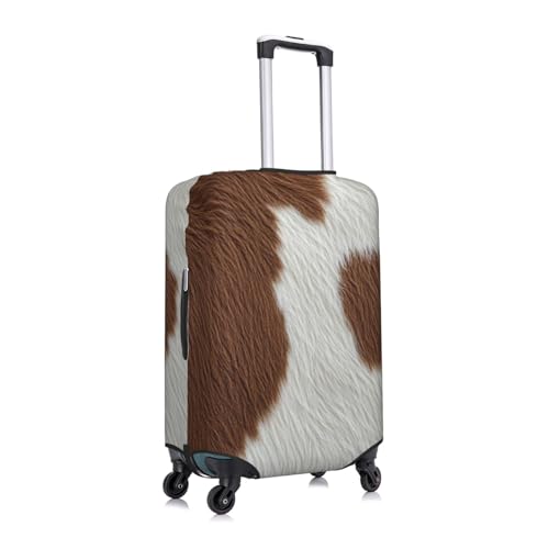 Cow Hide Print Elastic Travel Luggage Cover, Washable Spandex Suitcase Protector, Anti-Scratch Fits 18-32 Inch3