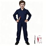 Joyincoser Michael Costume Combinaison Travail Enfant Bleue Déguisement Halloween Cosplay Combinaison Ouvrier Garçon(S)