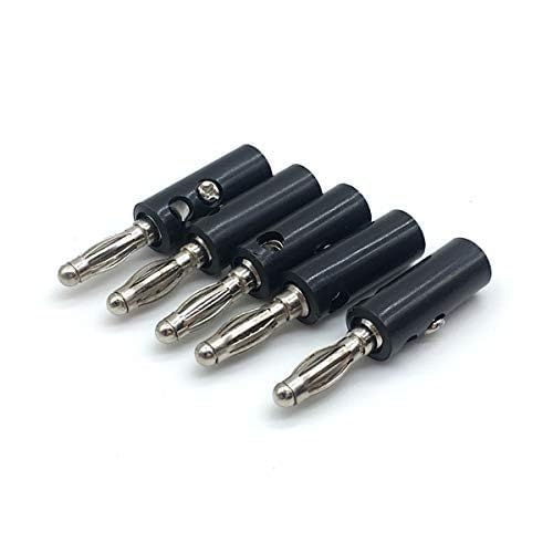 10pcs 4mm Bananenstecker Jack Bananenschraubkopf schwarz rot vernickelt Kunststoff Laternenstecker