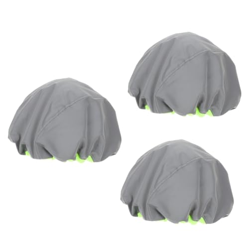 BESTonZON 3pcs Reflective Helmet Cover Rainproof Helmet Protector Sleeve for Cycling Lightweight and Breathable Design High Visibility for Night Safety Grey