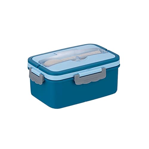 Bento Boxes - Fiambrera para microondas ecológica, caja bento y recipientes para alimentos (color: azul)