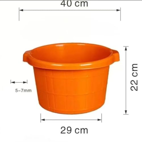 Tina para baño de pies de plástico naranja miniatura 2
