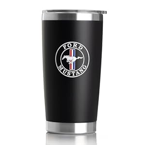 Detroit Shirt Company Ford Mustang 20 oz double-wall insulated Travel Coffee Mug