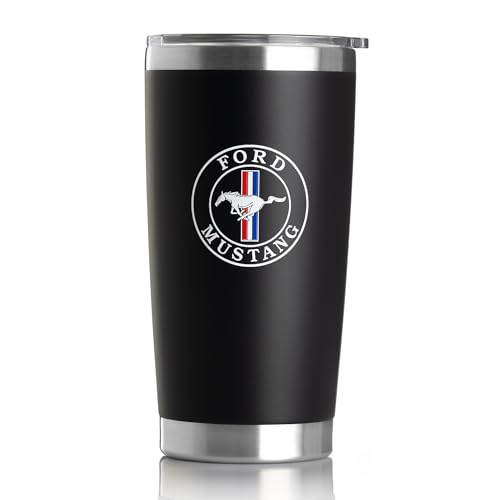 Detroit Shirt Company Ford Mustang 20 oz double-wall insulated Travel Coffee Mug