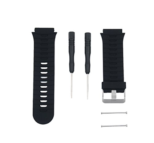 @ccessory Reemplazo Correa de Reloj Silicona Pulsera para Garmin Forerunner 920XT Negro