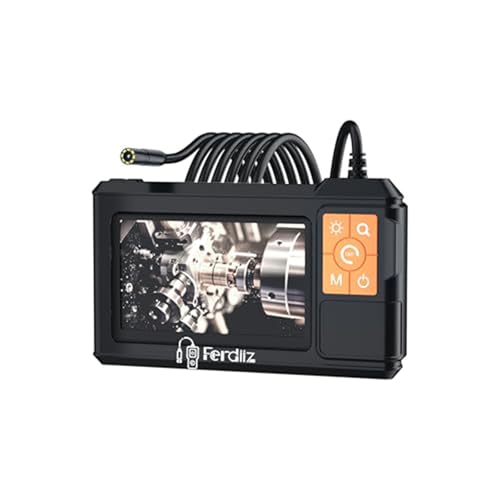 Endoscope Camera with Light, 1920P HD Borescope Snake Inspection, 16.4ft Semi-Rigid Snake Camera with Light, Bore Scope Gadgets for Men(16.4ft)