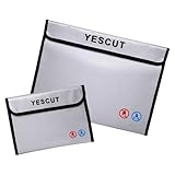 金庫耐火バッグ 集金袋 貴重書類保管ケース 現金収納ケース 耐火ケース 38cm×28cm/23cm×18cm 二つセット