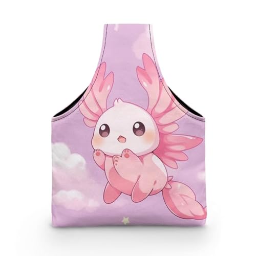 Image of Axolotl Yarn Bags for Crocheting Portable Knitting Bag Pink Yarn Storage Organzier Holding Knitting Needles,Small