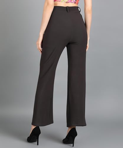 Image of Noelia Women's Flare Leg Bell Bottom Casual High Waist Pants Work Office Trousers