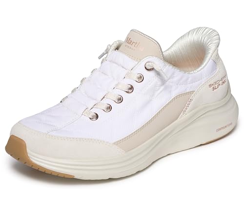 Skechers Martha Stewart Cozy Fit Contour Foam para Mujer, Sweet Serenity, Blanco Sucio, 41 EU