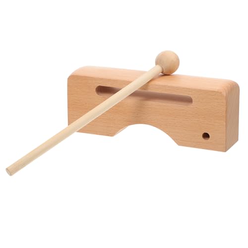 Holibanna Musical Wood Block Percussion Instrument Safe and Easy to Use Music Rhythm Tool for Wood Material Enhances Listening Skills for Early Music Education