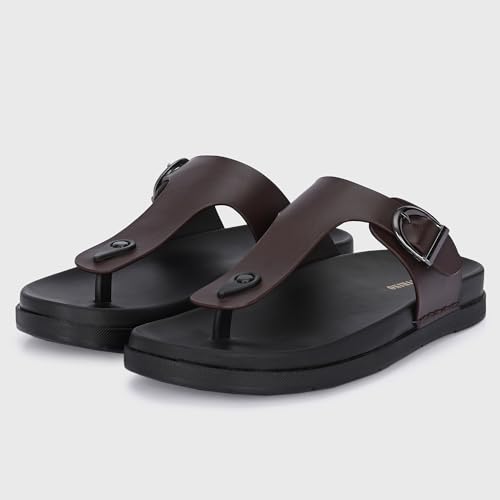 Image of Centrino Men's Cushion Sliders /Slippers | PU Padding on The Footbed | Bounce Back Technology | Comfortable & Lightweight | Waterproof & Everyday Flip Flops for Gents (7328)