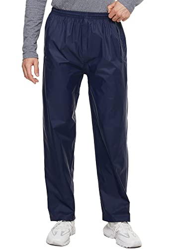 BenBoy Herren Regenhose Wasserdicht Atmungsaktiv Wanderhose Winddicht Trekkinghose Funktionshose,KZ5217M-Blue-M Cover