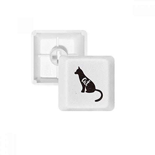 Keycaps PBT Chat Noir et Blanc pour clavier mécanique touches OEM R1 bicolores