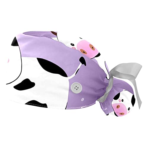 Casquettes de travail respirantes au motif vache pour un confort anti-transpiration