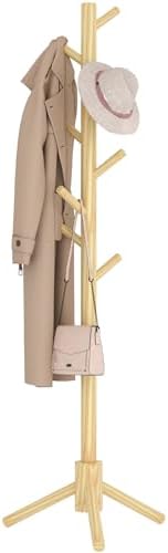 Amazon.com: Haddockway Wooden Coat Rack Stand with 8 Hooks New Zealand ...
