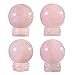 mookaitedecor Natural Rose Quartz Crystal Ball (40mm) with Stand, Polished Stone Sphere Sculpture Figurine for Fengshui Display Divination Home Decoration