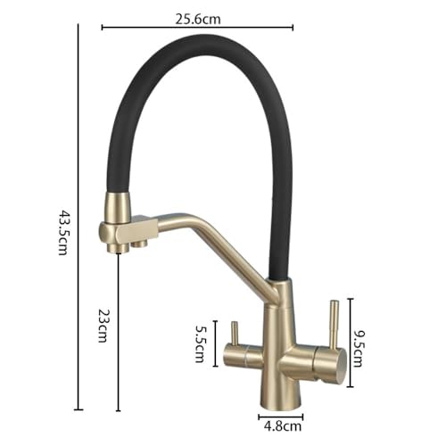 Robinet de cuisine filtrant mélangeur premium à finition brossée et double commande - 8