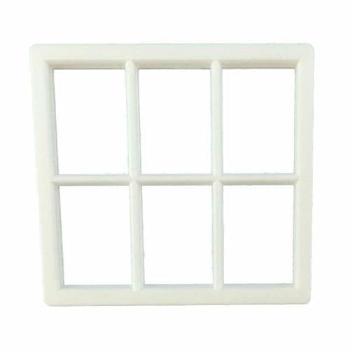 Melody Jane Dolls Houses White Plastic Georgian Window Frame 6 Pane Miniature DIY Builders