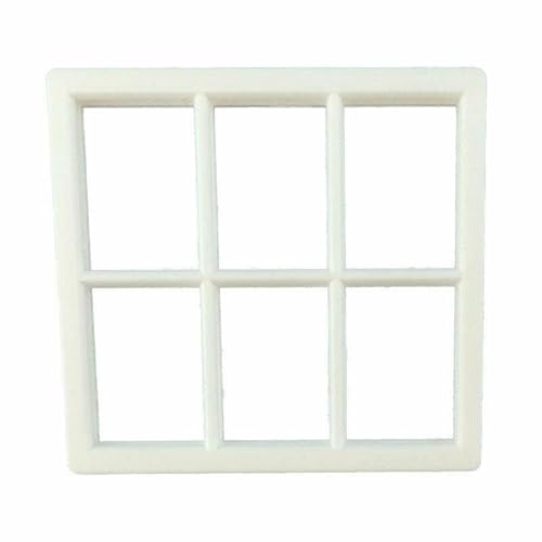 Melody Jane Dolls House White Plastic Georgian Window Frame 6 Pane Miniature DIY Builders