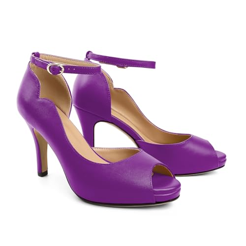 Image of AUMOTED High Heels Pumps Platforms Shoes for Party Daily 3.4 inch Dressy Pumps