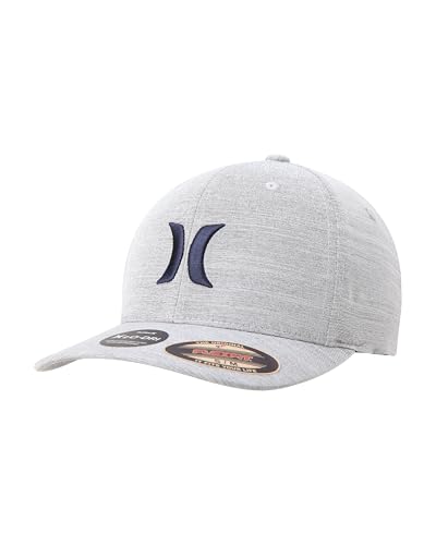 Image of Hurley Mens Baseball Cap - Moisture Wicking Curved Brim Flexfit Fitted Hats for Men with H2O-Dri Sweatband (Sizes: S-XL)
